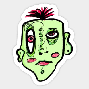 green face Sticker